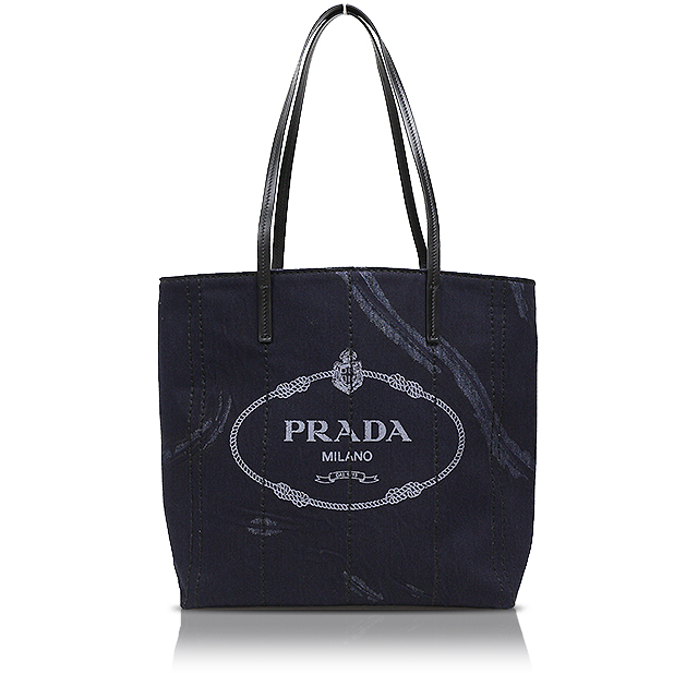 プリントデニムトート